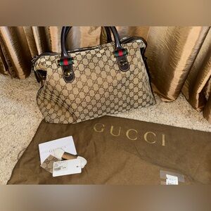 Gucci Vintage GG Canvas Handbag
